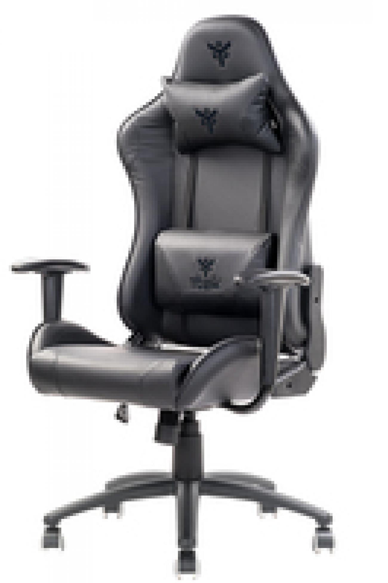 itek Gaming Chair PLAYCOM PM20 - PVC, Doppio Cuscino, Schienale Reclinabile, Nero Nero